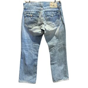 True Religion Ricky Mens SZ 40 relaxed straight Distressed jeans